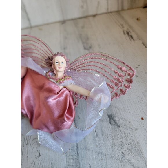 Angel ballerina dancing unique girl butterfly Victorian ornament Xmas - Picture 4 of 6